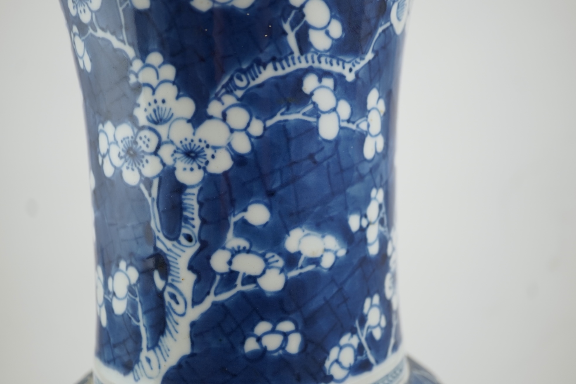 A Chinese blue and white yen-yen vase, Kangxi period